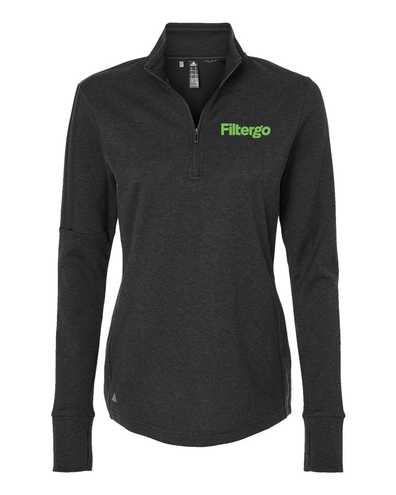 Adidas Women's 3-Stripes Quarter-Zip Sweater Pullover