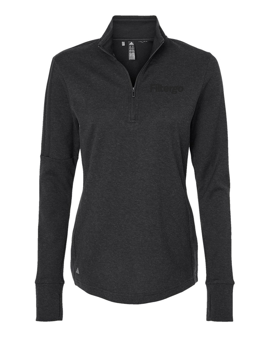 Adidas Women's 3-Stripes Quarter-Zip Sweater Pullover