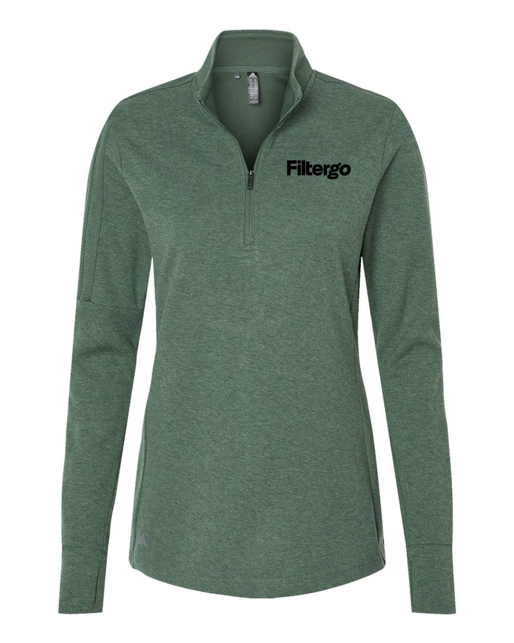 Adidas Women's 3-Stripes Quarter-Zip Sweater Pullover