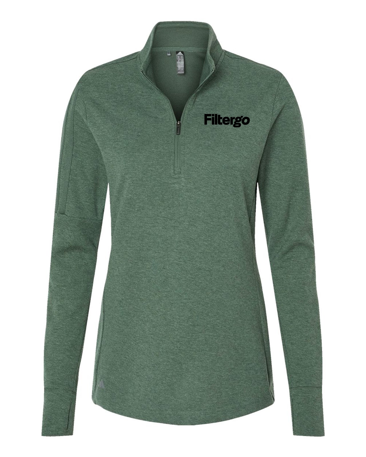 Adidas Women's 3-Stripes Quarter-Zip Sweater Pullover