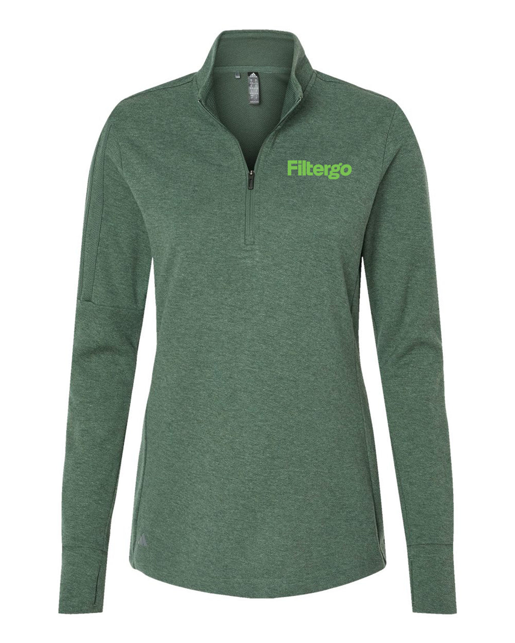 Adidas Women's 3-Stripes Quarter-Zip Sweater Pullover