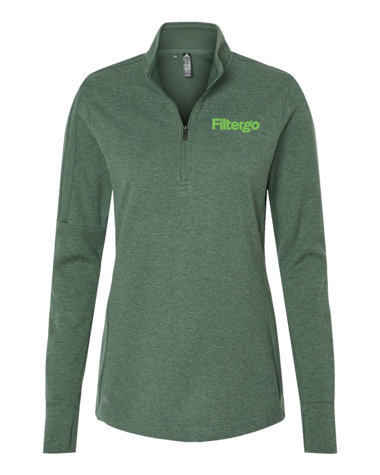 Adidas Women's 3-Stripes Quarter-Zip Sweater Pullover