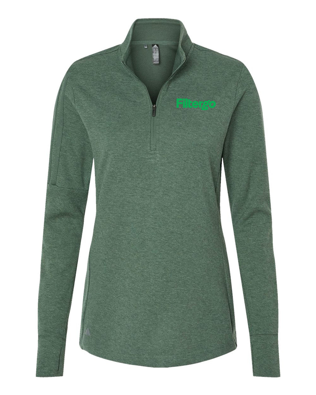 Adidas Women's 3-Stripes Quarter-Zip Sweater Pullover