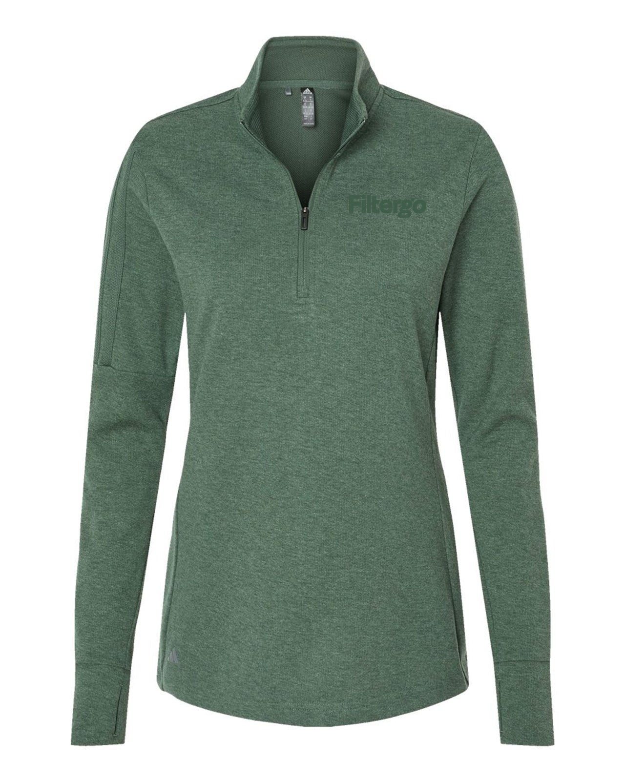 Adidas Women's 3-Stripes Quarter-Zip Sweater Pullover