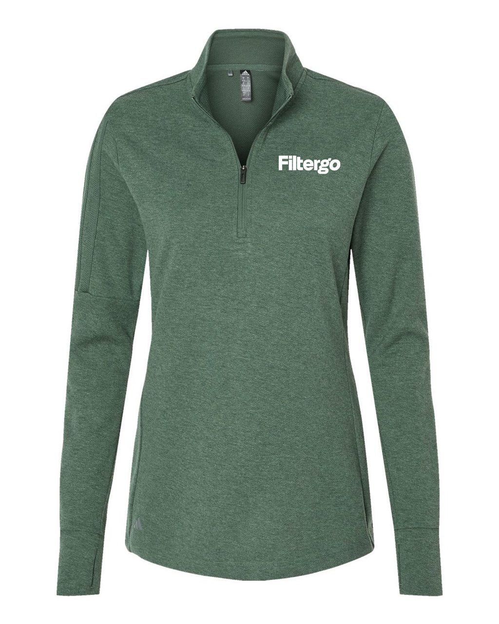 Adidas Women's 3-Stripes Quarter-Zip Sweater Pullover