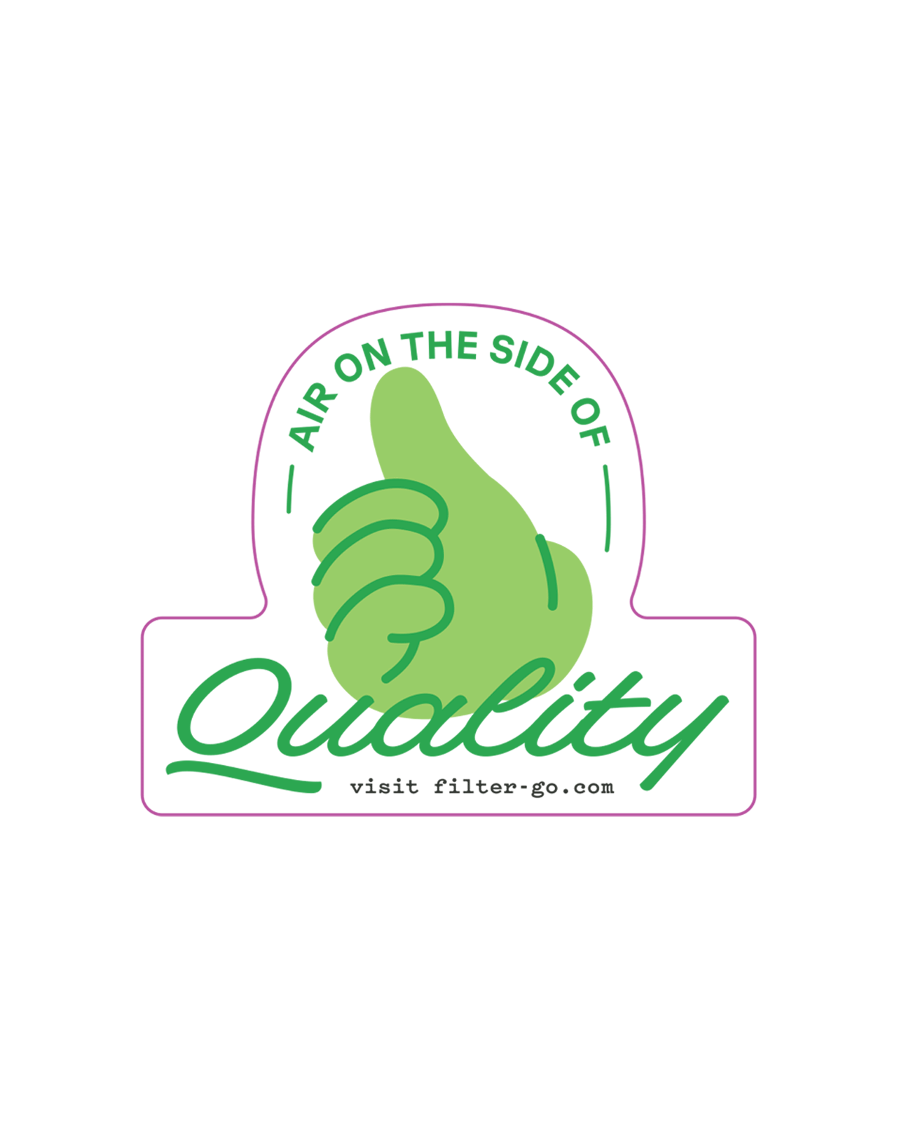 Air On The Site Of Quality Sticker