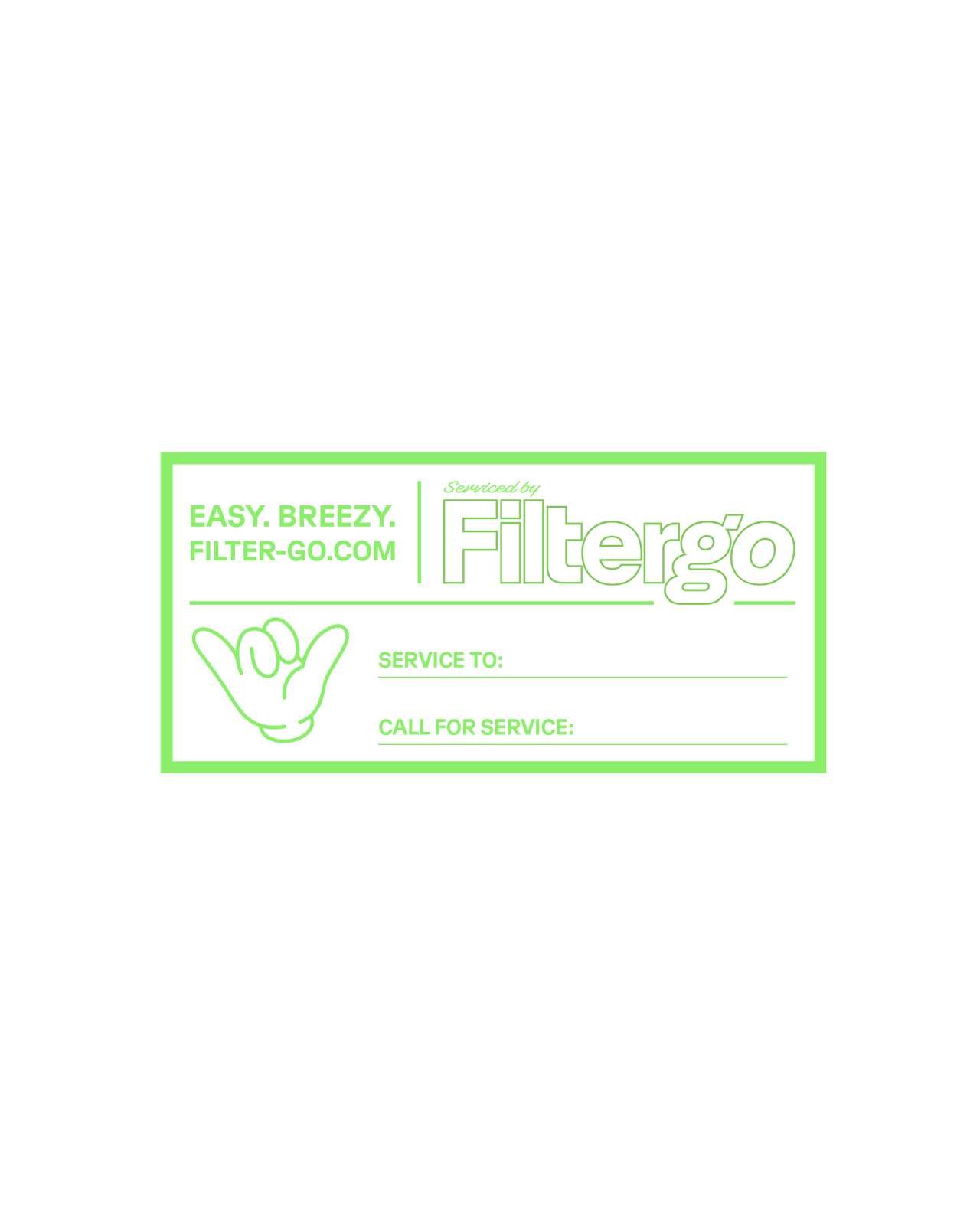 Service Stickers (50 Pack)