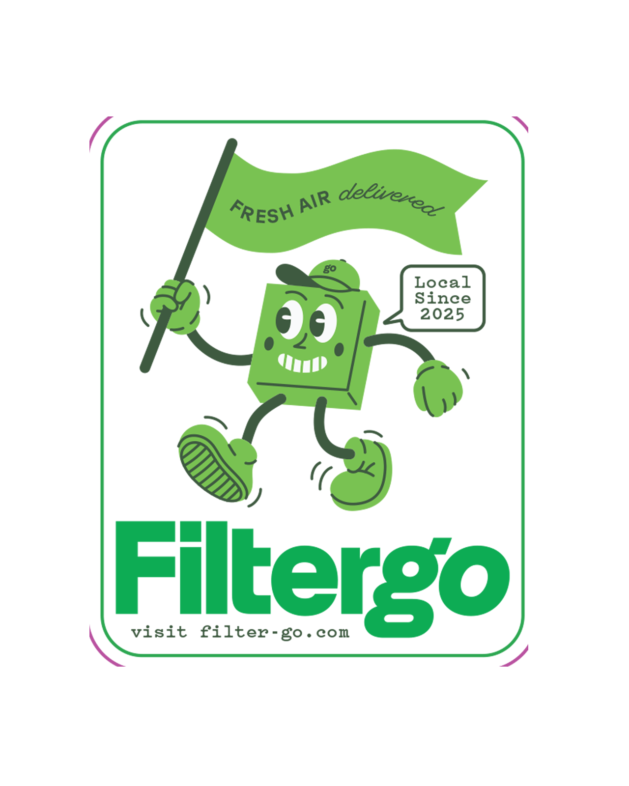 Fresh Air Delivered Sticker