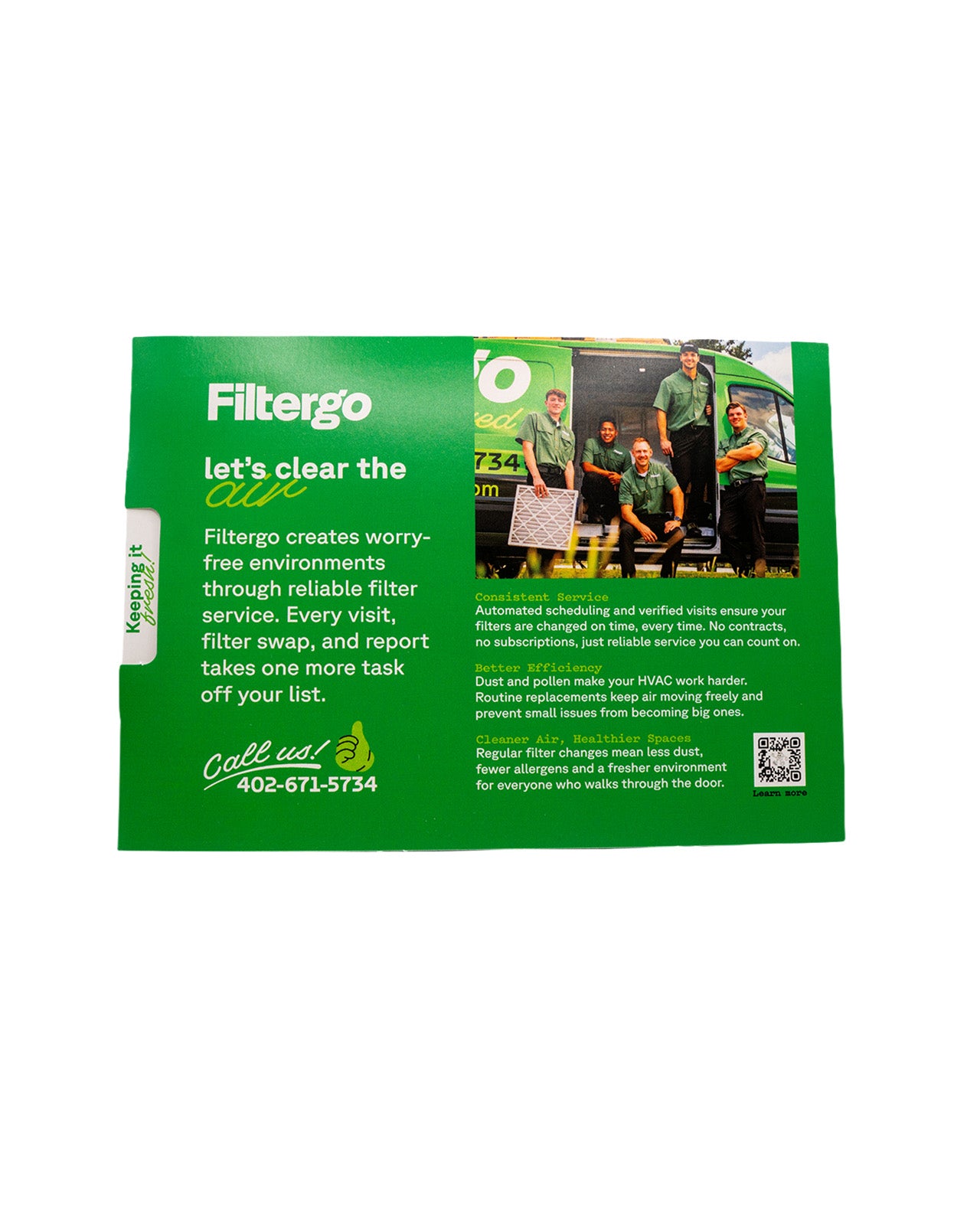 Filtergo Promotional Pull-to-reveal Card